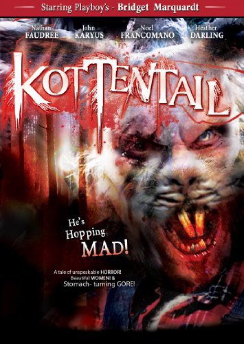 creepy easter horror movie poster with rabbit head